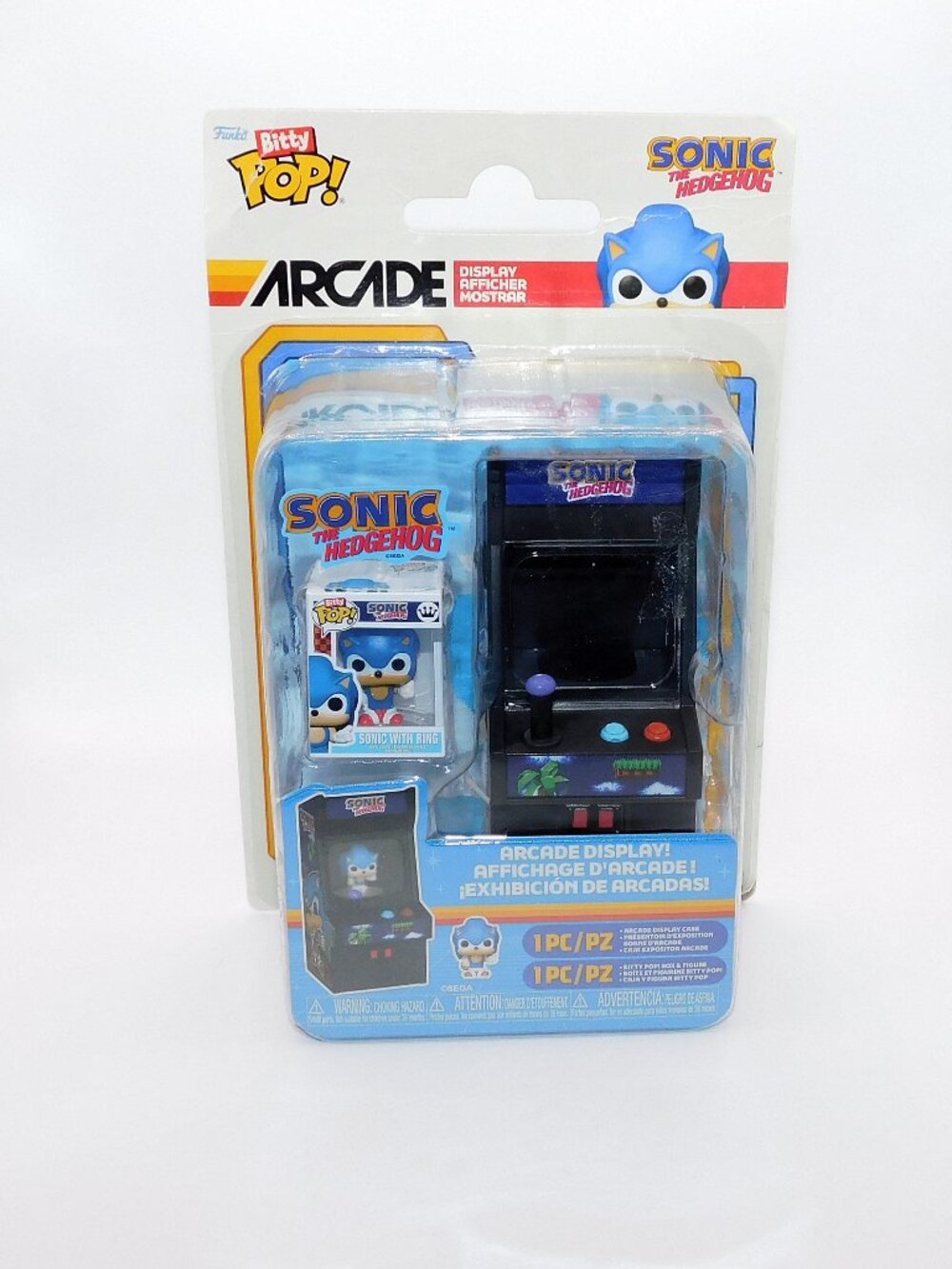 Funko Bitty Pop Arcade Display Sonic the Hedgehog Rings Sega NEW